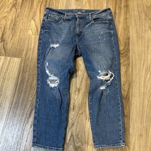 Old Navy 16 High Rise OG Straight Medium Wash Stretch Denim Womens 38X27"